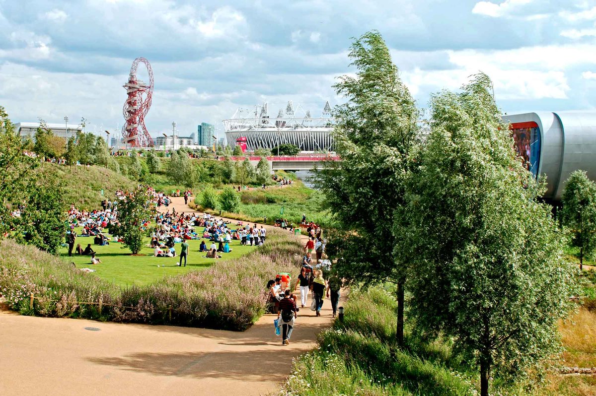 Olympic Park, London:Is this really a park? It's quite nice, but it's mostly concrete with some green spaces by the Lea. OK.