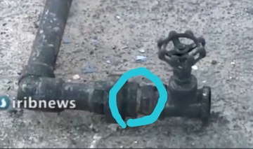 Can this massive explosion, with a huge orange-colored light, be the result of such a small rupture in this gas tank?It has even left the teflon tape on this valve intact.My take:Rest assured the regime in  #Iran is lying & covering up something big.