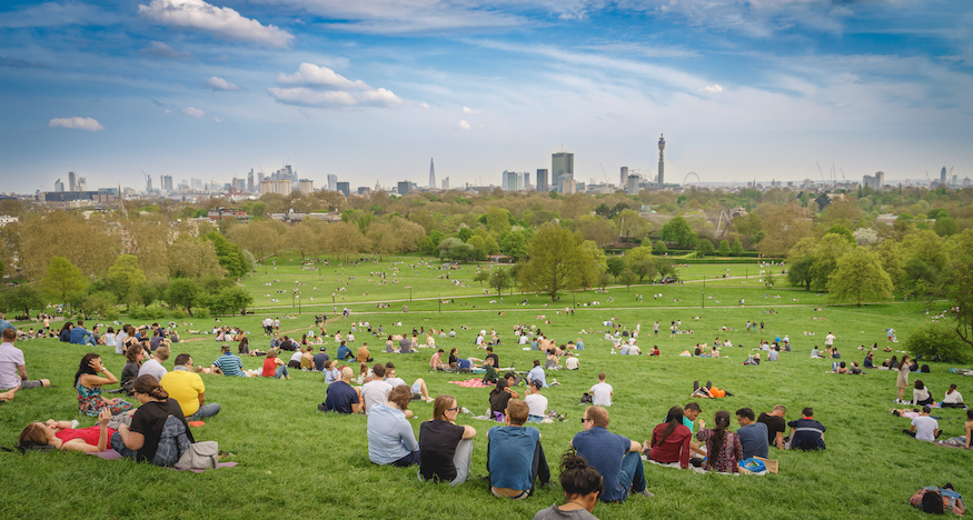 Primrose Hill, London:The best view of London (sorry  @benedictmee we will have to differ on this one). You only come here for the view, so there's not much to it, but on the other side of the hill there are a few cute shady spots. Skyline is unbeatable though.
