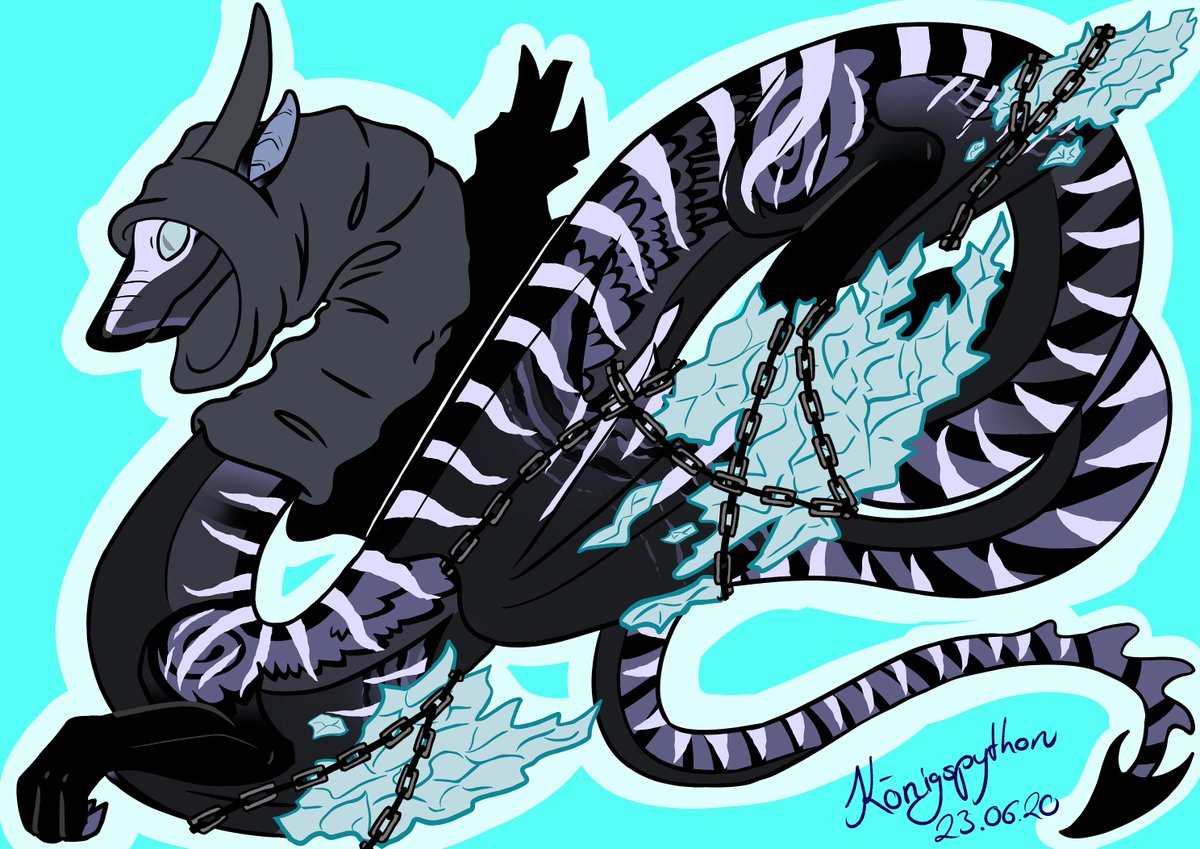 konigspython's tweet image. This dragon belongs to EccentricElf23 onr #FlightRising. They were really nice and I wanted to give something back. Sooo here is Orcinus ^^ #art #fanart #digitalart