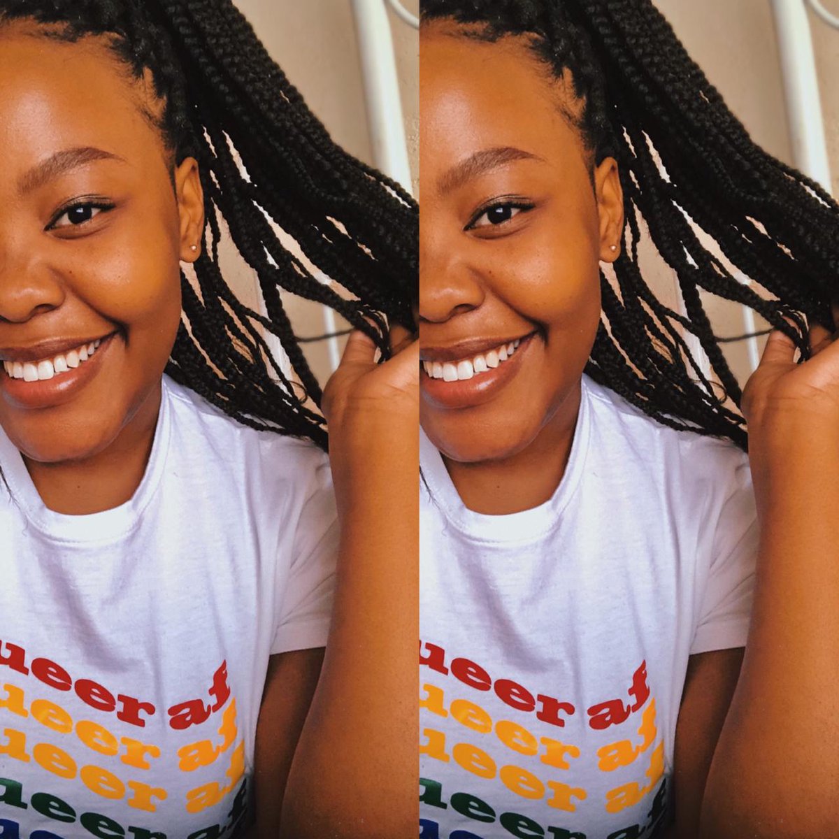 QueerCentral_ZA's tweet photo. Our job is to make you smile. To represent you,wholly. To make you all happy. #queersmiles make us happy ❤️❤️Get your #queeraf tees for only R200. 
#demigod 
#queercentral 
#queeraf
📸:@degratiaxo
👕:@QueerCentral_ZA https://t.co/QDQBIgAznG