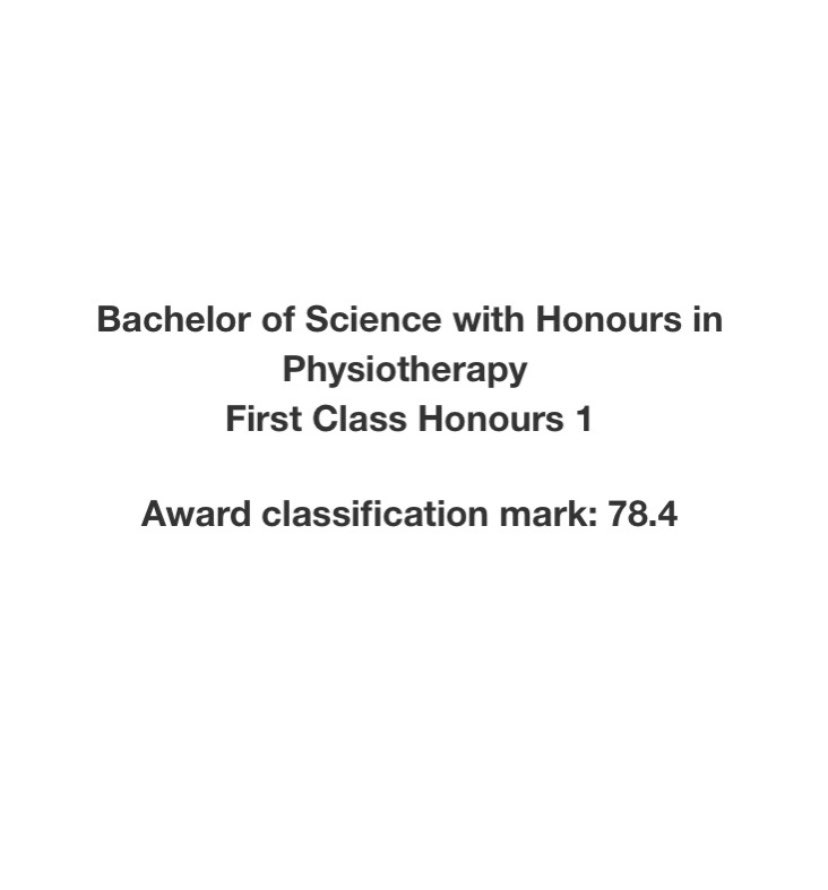 AmelB_Physio's tweet photo. 3 years have absolutely flown by and I am so happy to be finishing my journey at Hallam with a First Class Honours😇 I just want to say Thank you to everyone who helped make this dream become a reality. Time to start off my Journey as a qualified Physiotherapist at @NUHTherapies https://t.co/9guXGPow5d