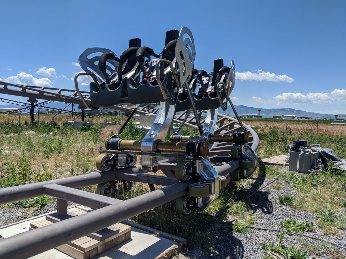 You may have seen the live stream already, but we are here at S&S Sansei for a facility tour and a few laps on their Axis prototype! This ride is one of the most wild, unique rides we've been on!
