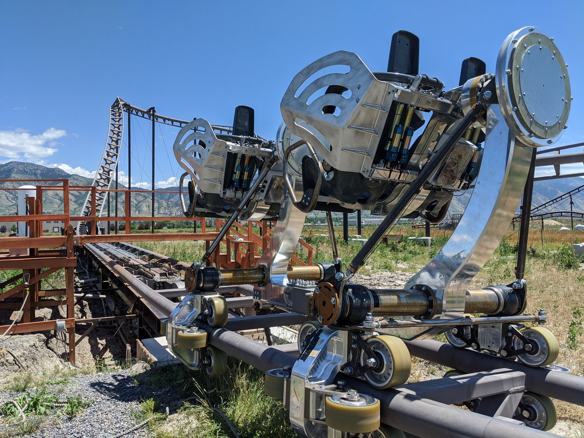You may have seen the live stream already, but we are here at S&S Sansei for a facility tour and a few laps on their Axis prototype! This ride is one of the most wild, unique rides we've been on!
