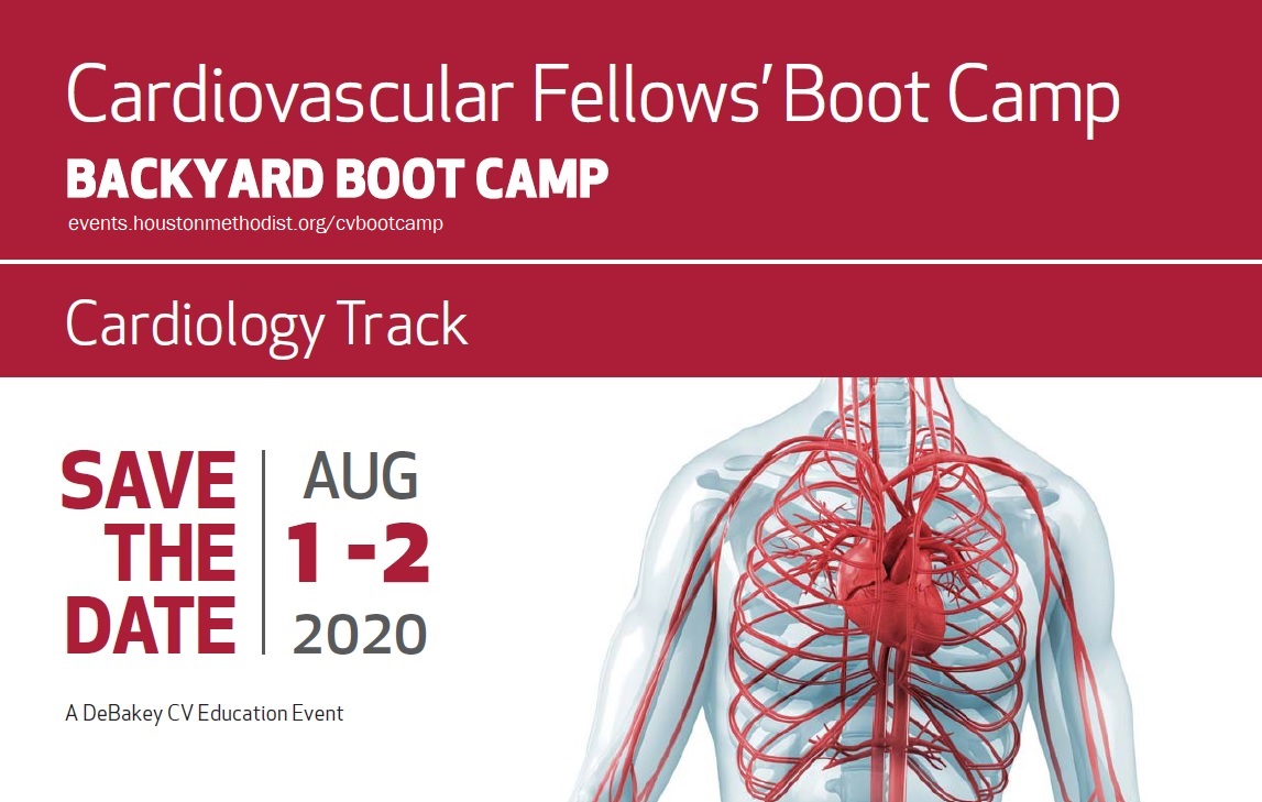 DeBakeyCVedu's tweet photo. Calling all incoming first-year #cardiology #fellows! Get a jump start on your fellowship learning from world-renowned cardiologists at our online #CVbootcamp Aug 1-2. Register by July 1 at https://t.co/iLOwjw8aLD  @WilliamZoghbi @ahmsolmd @NadeenFaza @HuieLin @IzJamesT https://t.co/NcBFC3tHL9
