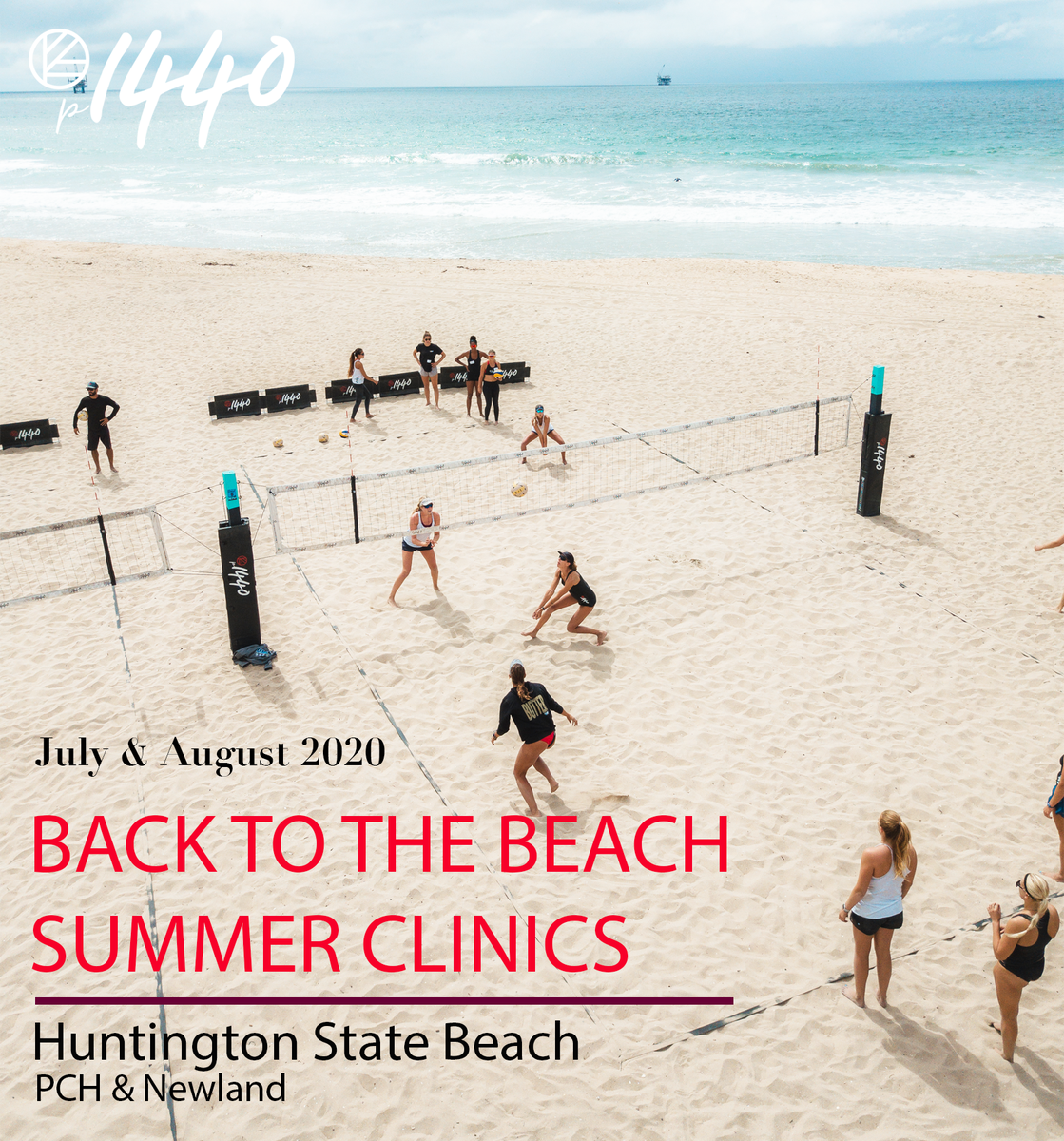 platform1440's tweet photo. p1440 is stoked to launch a BACK TO THE BEACH VOLLEYBALL CLINIC at Huntington State Beach Monday, July 6! One wave each for 16U &amp; 14U age groups led by our p1440 coaches. Space is limited due to health &amp; safety regulations so hustle on up ���. https://t.co/XVDFpgD1gt https://t.co/9uksAGcJjs