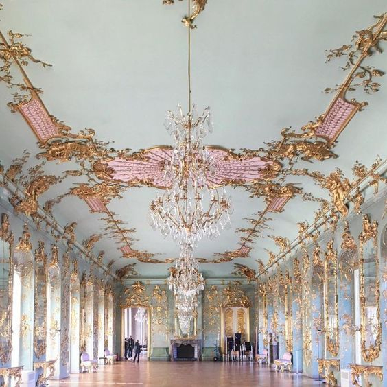 amorettiwedding's tweet photo. I tell you one of my SECRET! 
Here is where I get my inspirations. From buildings like this! The fairytale splendour of Berlin's Charlottenburg Palace. Pure Rococo, amazing plasters, combinations of colours, gold acanthus leaves, crystal reflections. Do you want to know how I tra https://t.co/E383PFkZjk