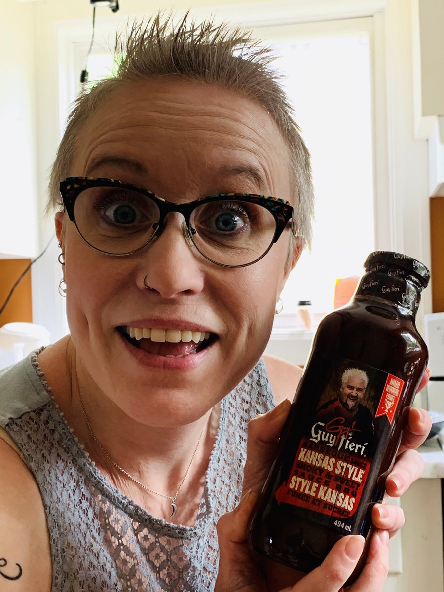 CanadianBaldGuy's tweet photo. Okay @GuyFieri...my wife and I are going to try some of your #KansasStyle BBQ sauce on a solid batch of quality chicken wings for the first time tonight. Never tried your sauces before. Don’t let us down!! https://t.co/4UkgZwRtqu