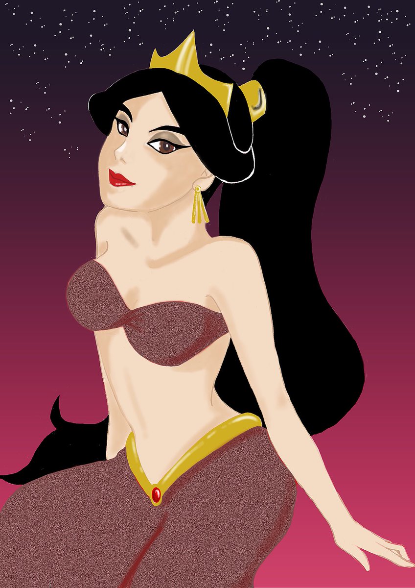 Camel イラスト 実は赤ジャスミン結構好き イラスト Illustration デジタルイラスト ディズニー ディズニープリンセス ジャスミン Disney Disneyprincess Jasmine