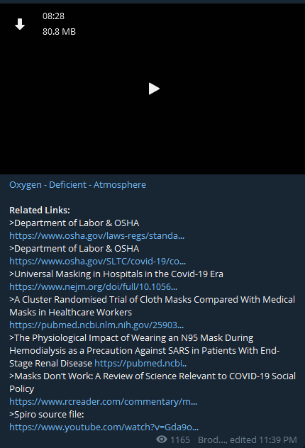 4/ combined with this is a dangerous mix of misinterpretation or manipulation of scientific information or simply fake health facts. Again these have been circulating in QAnon Telegram channels, but also in some of the militia and white supremacists channels