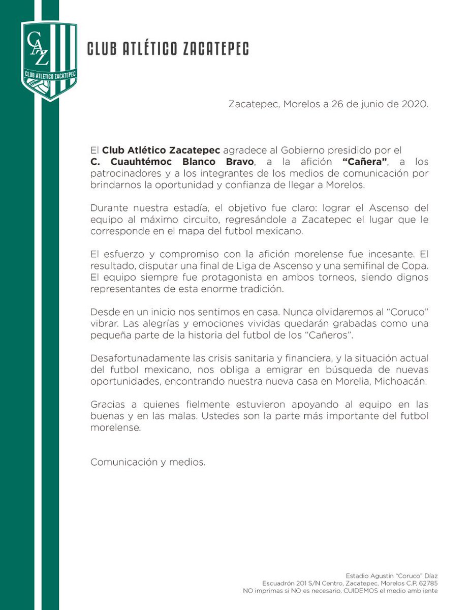 CA Zacatepec tweet media