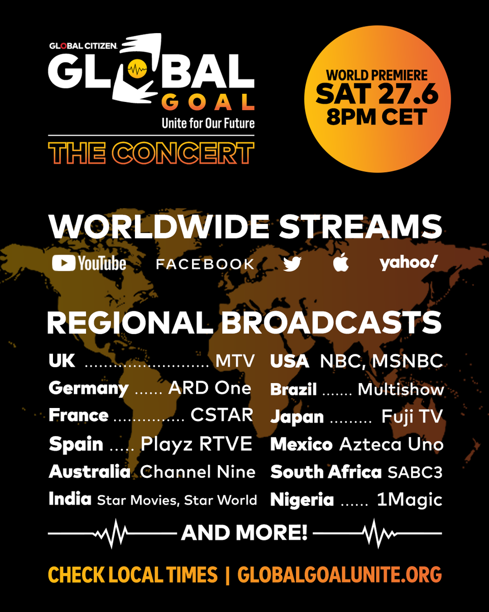 shakira's tweet photo. Mañana por la noche (sábado), Shak se suma al concierto #GlobalGoalUnite para combatir el impacto del COVID-19 en las comunidades más necesitadas y para hacer un llamado a los líderes mundiales para incrementar el número de tests, tratamientos y vacunas para tod@s. 
ShakHQ https://t.co/pY8DnjXlBL
