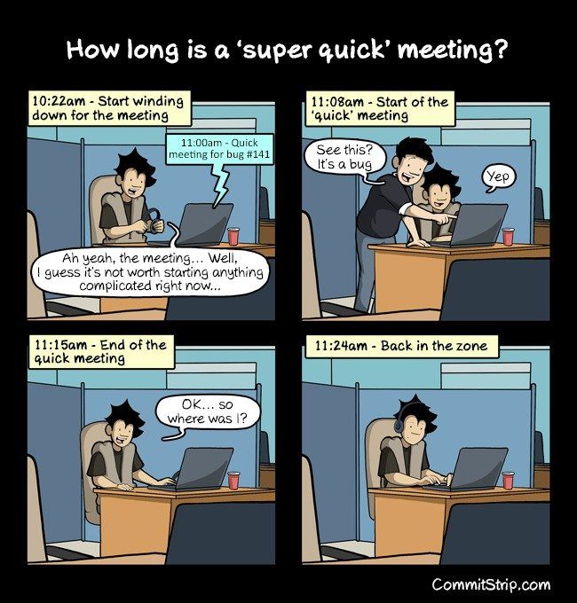 RescueTime on Twitter: "A "quick meeting" is rarely ever quick. Here's how to turn down coworkers (and even your boss!) without looking like a jerk, and may you never have to deal