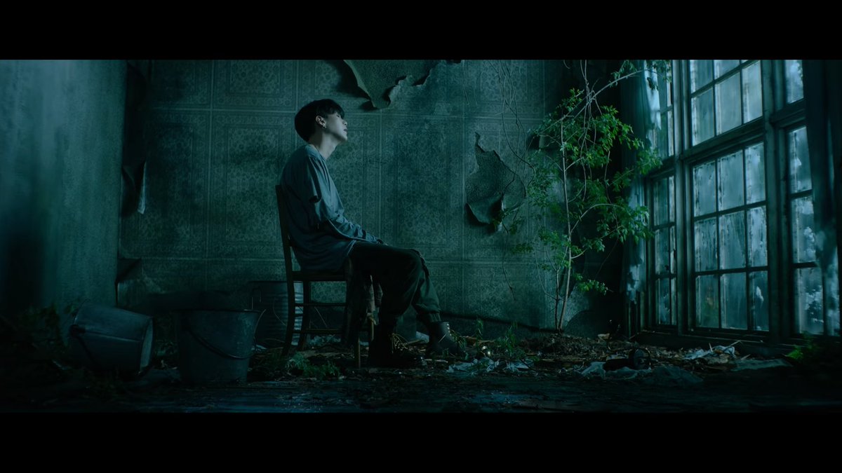 Next is Yoongi in another ruined room and water is dripping. No more fire, it was washed away. Remember Yoongi in MMA 2019?"Fire and water are inherent opposites and it is just this which causes rebirth" - Carl JungA tree is growing... @BTS_twt  https://twitter.com/Lyna91Fr/status/1201640000510660613?s=20