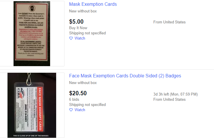 8/ Apparently you can even buy these exemption cards on Ebay, for... tbh I am not sure who would pay for this.