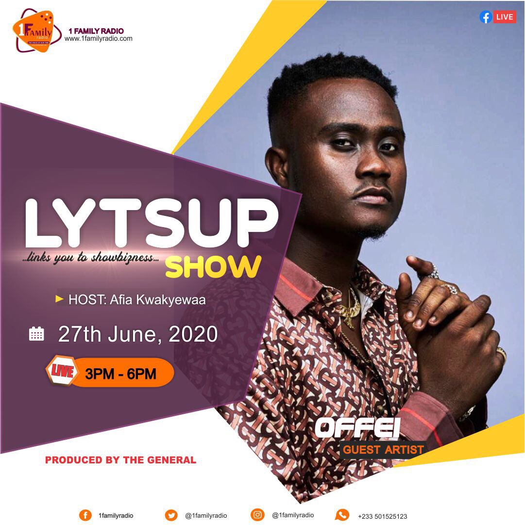1familyradio's tweet photo. Uprising sensational music star 💫 @OffeiMusic is our guest on the LytsUp show......
Download the tunein app to search for 1family Radio 📻 to join us live
#blacklivesmatter
#1familyradio📻
#lytsUp
#offei https://t.co/gExZfL0h5Z