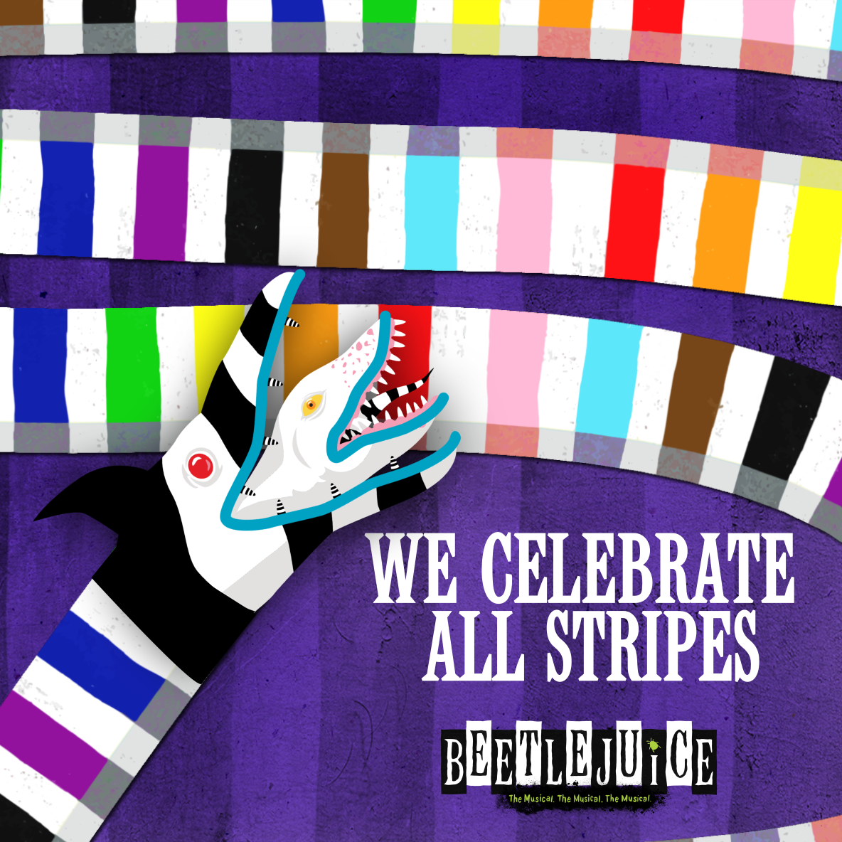 BeetlejuiceBway's tweet photo. I’ll be your G-U-I-D-E to P-R-I-D-E! #WorldPride #Pride2020 https://t.co/nDpMg8MavU