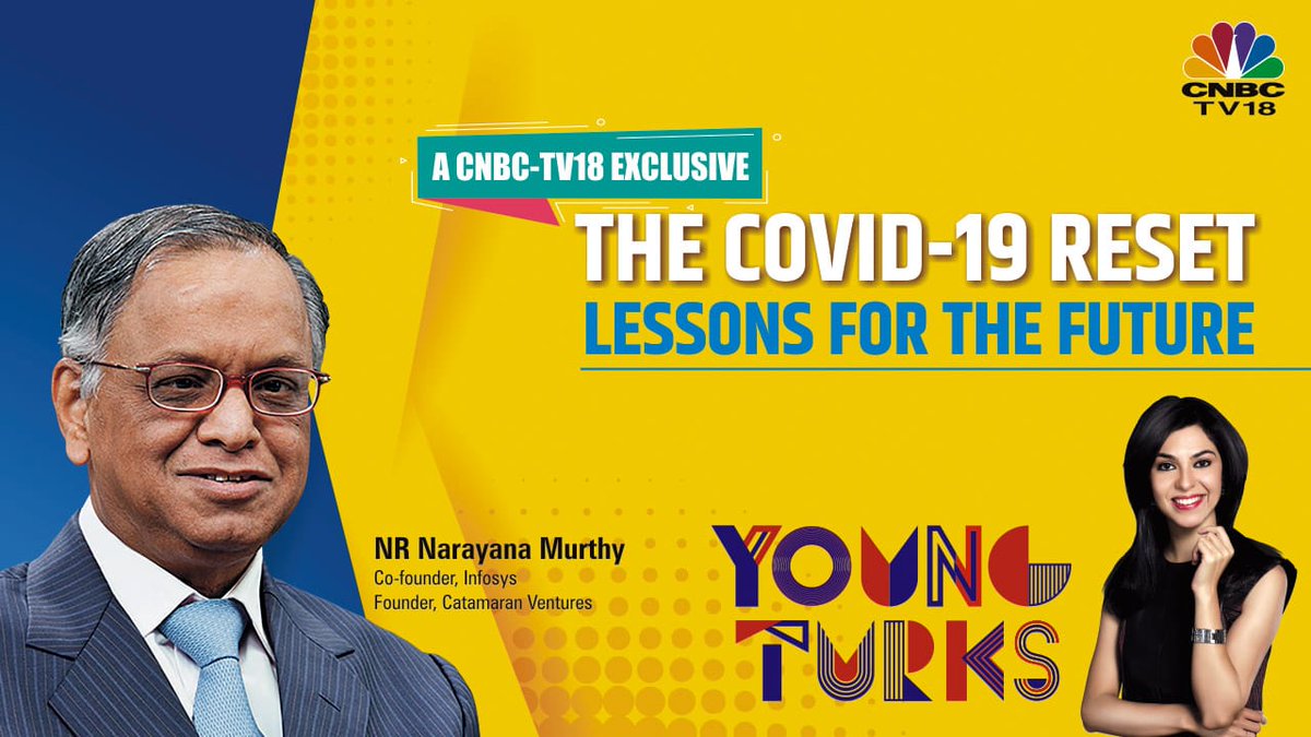Cnbc Tv18 On Twitter The Covid19 Reset Lessons For The Future Catch Shereenbhan In An Exclusive Conversation With Nr Narayana Murthy Infosys Nmurthy Co Founder Infosys And Chairman Catamaran Ventures Tune In Tonight At