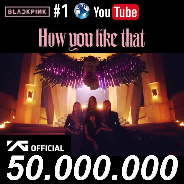 WORLDMUSICAWARD's tweet photo. #BLACKPINK's #HowYouLikeThat surpasses 50 MILLION views in the record time of 11 hours and 26 minutes!👊💃💃💃💃🥇🎥💥🌎5️⃣0️⃣Ⓜ️👑@ygofficialblink
https://t.co/qITLpf3wCI https://t.co/8BG6x27Af4