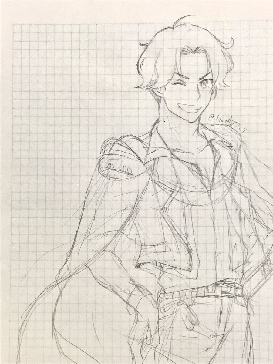 記憶だけを頼りに描いたからあとで答え合わせが必要な豊前下書き
あのさぁ!!とーらぶさん何でプレイヤーの部隊が画面の左側!?
おかげでみんな基本右向いてるし多分そのせいで首のほくろも右側だからそれを描きたきゃ右向きに描けって感じだしほんとなんでw!!?
(※下手絵師の理不尽クレーム)