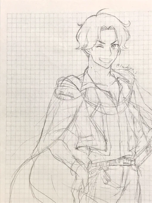 記憶だけを頼りに描いたからあとで答え合わせが必要な豊前下書き

あのさぁ!!とーらぶさん何でプレイヤーの部隊が画面の左側!?
おかげでみんな基本右向いてるし多分そのせいで首のほくろも右側だからそれを描きたきゃ右向きに描けって感じだしほんとなんでw!!?
(※下手絵師の理不尽クレーム) 