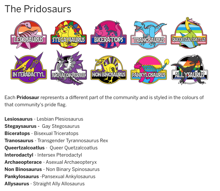Indiegogo's tweet photo. Okay so which #Pridosaurs pins are you getting? https://t.co/2aCFMjmAcO