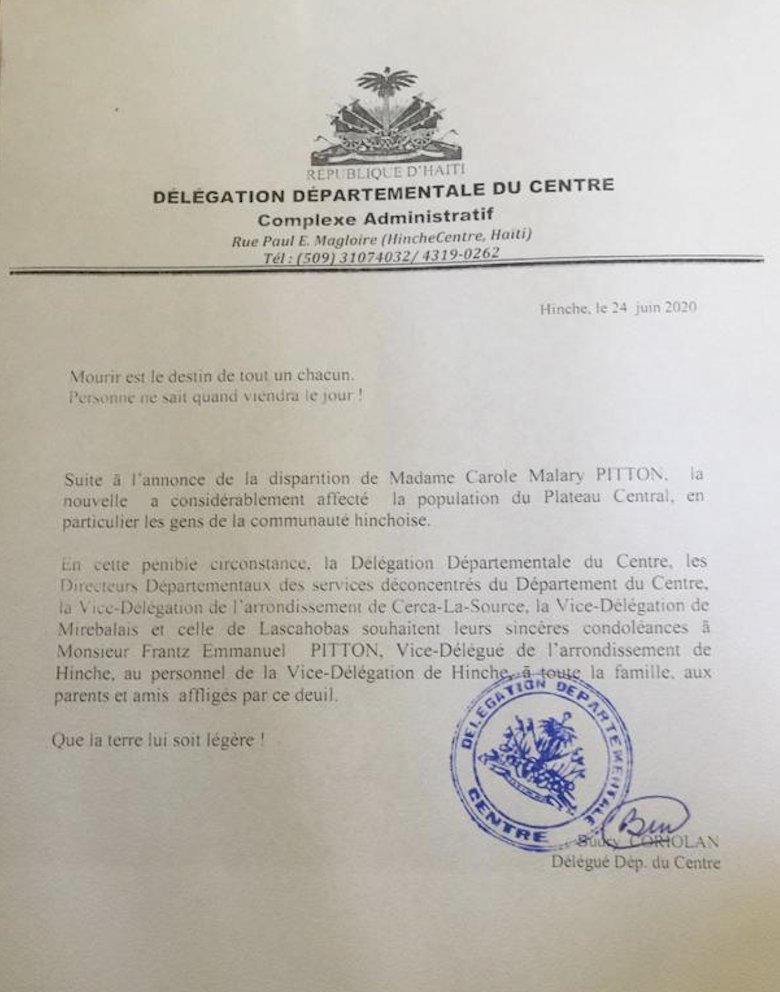 Stanleylucas01's tweet photo. Nous présentons nos sincères condoléances au Délégué #MorelEsperanceBérard du département des #Nippes #Haïti qui a perdu son père et au Vice-Délégué de l’Arrondissement de #CercalaSource #FritzEmmanuelPitton qui a perdu sa femme. https://t.co/3tjUNa5KGf