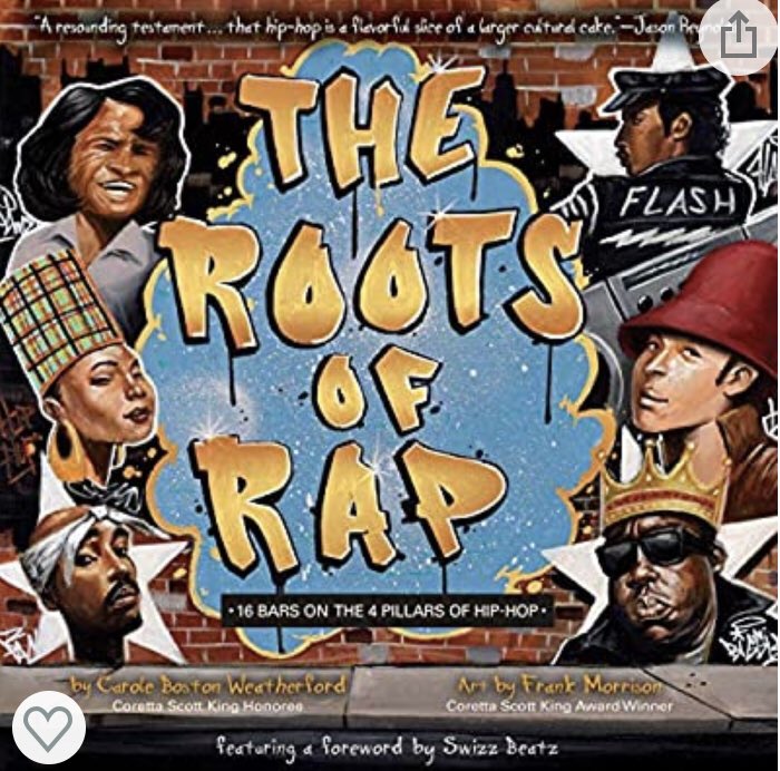 CynthiaSchwind's tweet photo. 🎉Friday Night Raffle#20 🎉Doing this one over! Illustrator is a hashtag! Follow author @poetweatherford &amp; RT by 6pm 6/27 for a chance to win #TheRootsOfRap #FrankMorrison 💙🎉💙🎉💙🎉💙🎉💙🎉💙🎉💙🎉💙🎉@littlebeebooks #KidsNeedBooks https://t.co/ZWN0QMqb5B