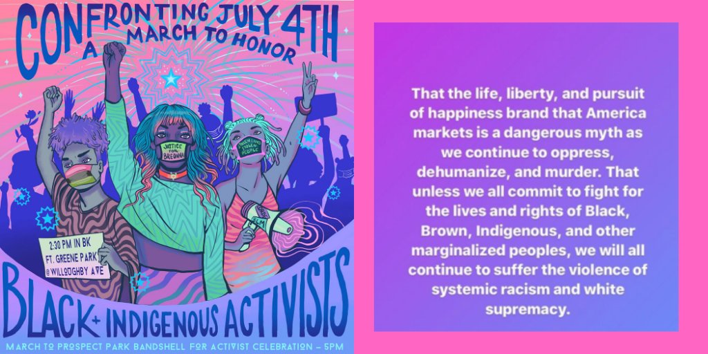 ConfrontJuly4's tweet photo. Join us Confronting July 4th - A March to Honor Black and Indigenous Activists. #BlackLivesMatter #IndigenousLivesMatter https://t.co/uvMxlkfoby