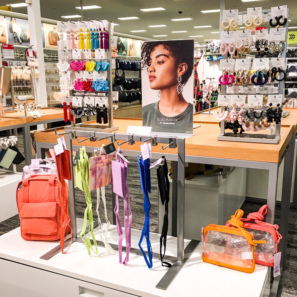 Shout out to VML Margarita for her perfection merchandising in jewelry! The Sugarfix display looks so bright, bold and beautiful! #sugarfix #jewelry #Target #SummerVibes