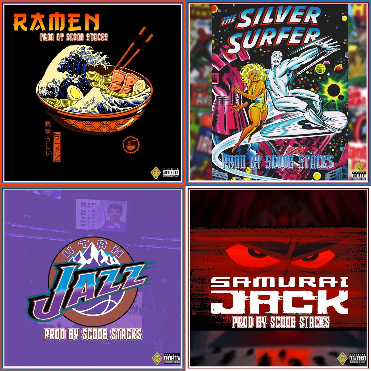 ScoobStacks's tweet image. 4th 10 Piece Uploaded To The Site This Month. 
Ramen, Silver Surfer, Utah Jazz, Samurai Jack &amp;amp; More Available For Download On Scoobonthetrack.com Now. #NeverNotWorkin 👨🏽‍🍳🔌 (Link In My Bio)
