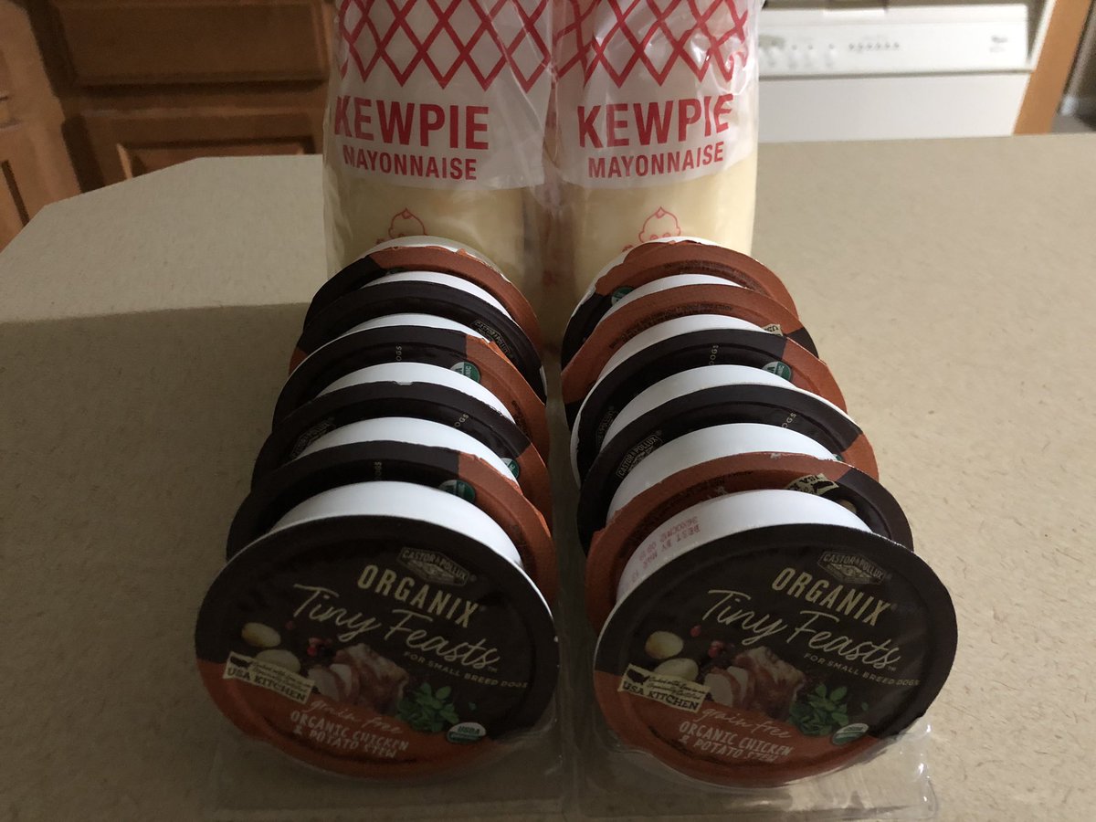Thanks <a href="/GamersGourmet/">Gamers Gourmet</a> and <a href="/aplandreneau/">Adam Landreneau</a> for their awesome <a href="/TeamStreamGifts/">StreamGifts</a> contributions:

🐕 Some dog food for Kent
🍔 Some Kewpie mayonaise for the wife and I! (We finally get to try it!)

🎉 🎉 🎉