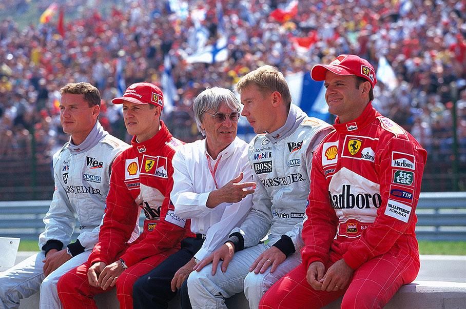 Happy Birthday Bernie Ecclestone (Coulthard, Schumacher, Hakkinen & Barrichello) 