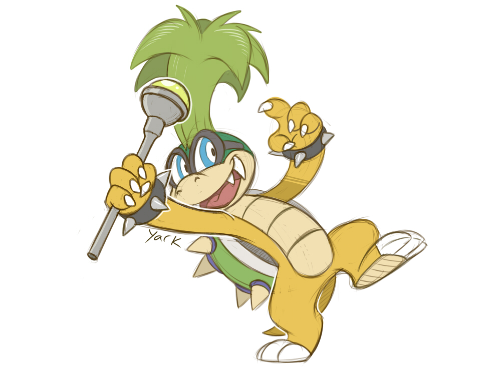 “Fun little Iggy Koopa sketch I did today. 