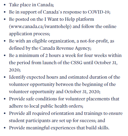 Let's take a look at program guidelines. Here are the conditions required to participate. Even assuming WE is good at matching students with opportunities, why would we think they have any particular ability to monitor/police this stuff? What experience do they have?