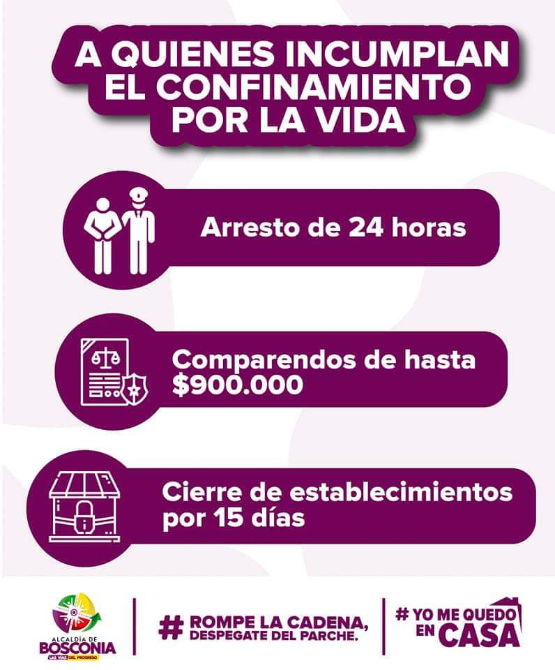 ABosconia's tweet photo. #CONFINAMIENTO POR LA VIDA || Toque de queda y ley seca (Decreto 267 de 2020)  desde el viernes 26 al 30 de junio, de 6:00 p.m. a 6: a.m., que prohíbe la circulación de personas y vehículos. @edulfovillar
#LasViasDelProgreso
#YoMeQuedoEnCasa https://t.co/iUEUlys3o6