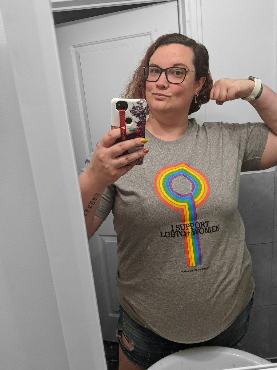 Thanks @teganandsara for this awesome shirt design! Looking forward to receiving my masks later too! 🥰 🏳️‍🌈♀️ #isupportlgbtqwomen #Pride #teganandsarafoundation