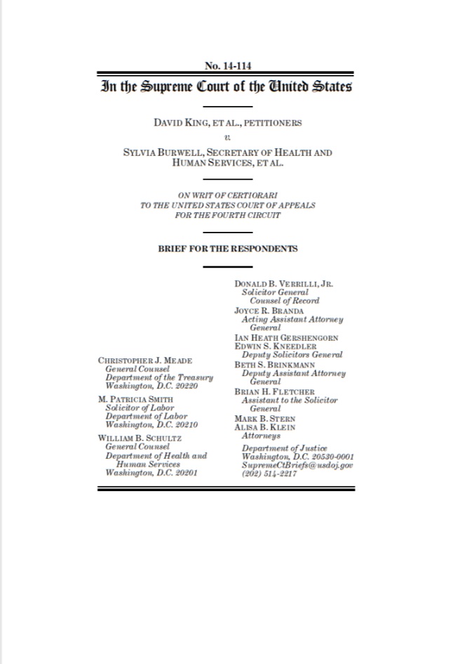 Look at DOJ's brief filed yesterday, asking SCOTUS to gut the entire Affordable Care Act. Now look at the 2 prior DOJ Affordable Care Act briefs filed by the same Office, during Obama. The longtime career Deputy Solicitor General Ed Kneedler, is *missing* from Trump's. 1/2