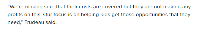 Also, PMJT said this. I'd be very curious to know what mechanisms exist to ensure that this is the case. I mean, legally of course a charity can't run a profit but there are lots of ways to hide surpluses, especially given the tied-at-the-hip relationship WE has with ME to WE.