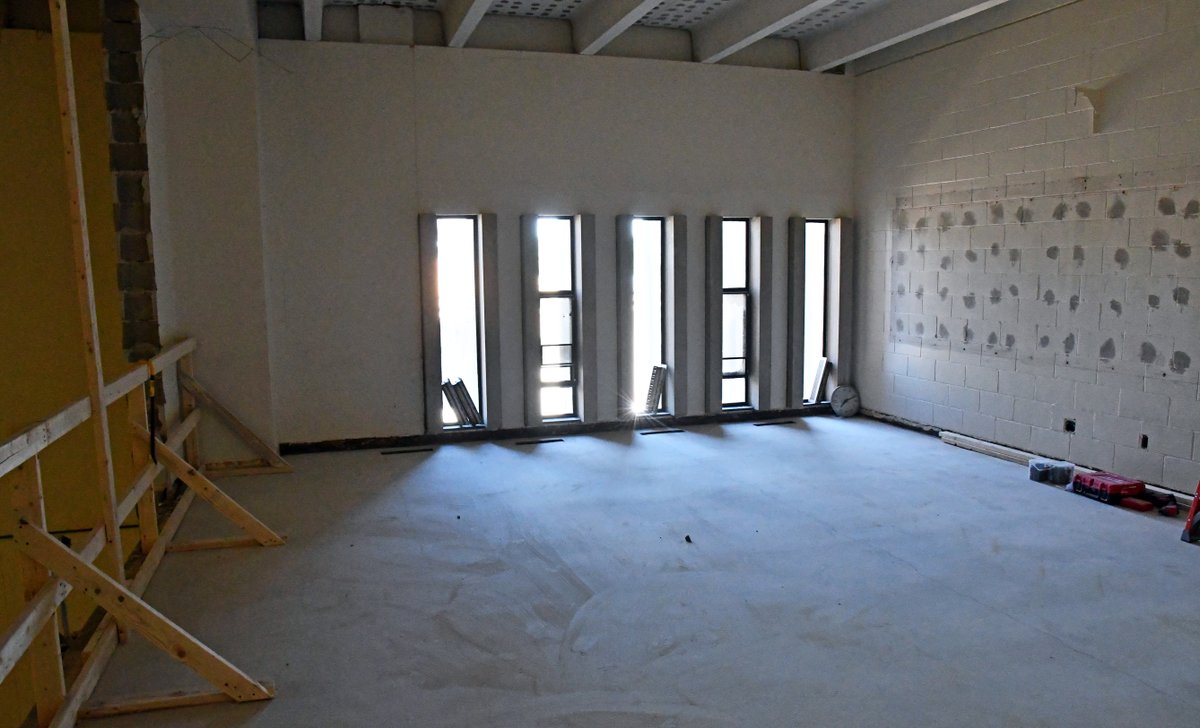 SCSUHuskies's tweet photo. The work has begun on the renovation of the @SCSUHUSKIES Halenbeck Hall Strength and Conditioning Center (June 26).  Thanks to all who have helped support this project, and bring a much needed new training facility online in 2020-21.  
#HuskiesStronger
#UnleashSCSU https://t.co/ec2ODES892