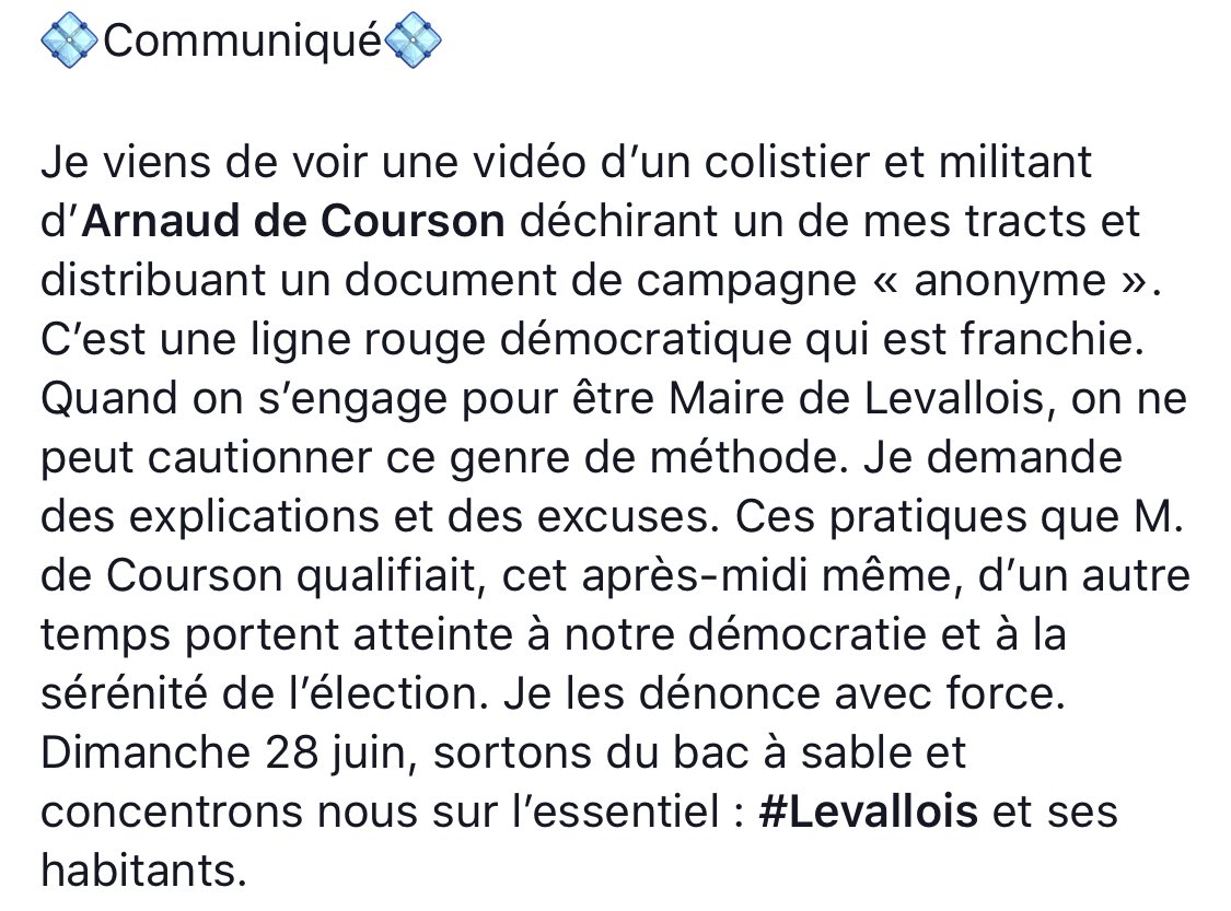 Communiqué. #Levallois