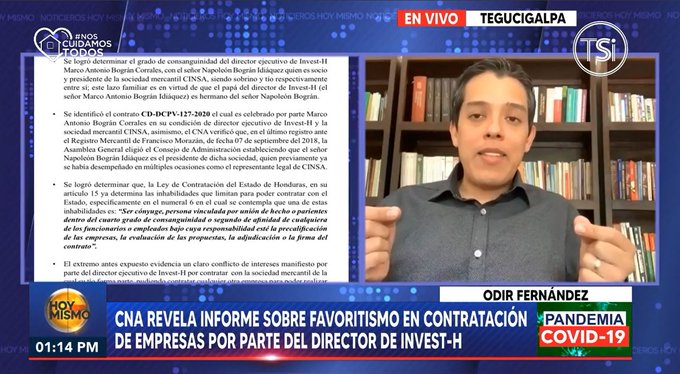 HoyMismoTSI's tweet photo. #HoyMismo |“Estamos ante una probable estafa, un probable fraude que exceda incluso, los montos que se defraudaron en el IHSS”, señala Odir Fernández, Jefe de Investigación del @cnahonduras. Acá ENTREVISTA COMPLETA: https://t.co/Q41nXoiK1R https://t.co/U18Bt2SX6R