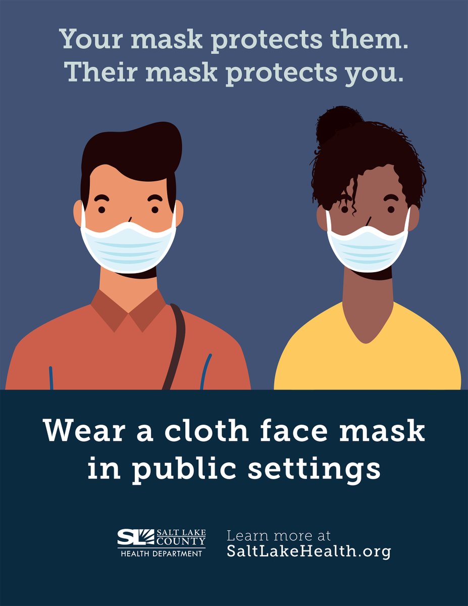 SPREAD THE WORD: The new <a href="/SLCoGov/">Salt Lake County</a> health mandate to wear face masks in public settings will take effect at midnight tonight. The order comes in response to increasing spread of COVID-19.