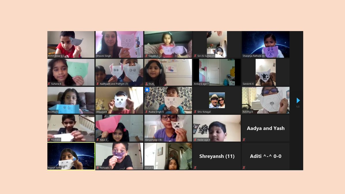 HSSUSAGeorgia's tweet photo. Few photos of the Little Ganesha Fun Camp organized by Hindu Swayamsevak Sangh- Georgia Vibhag. This virtual camp includes activities like bhajans, geets, art and crafts, games, and story sessions. There is still time to register! Use the following link! 

https://t.co/oV09Bq8hAl https://t.co/uBbVA1W0mP