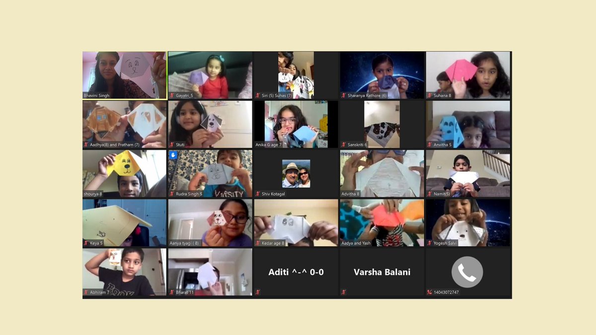 HSSUSAGeorgia's tweet photo. Few photos of the Little Ganesha Fun Camp organized by Hindu Swayamsevak Sangh- Georgia Vibhag. This virtual camp includes activities like bhajans, geets, art and crafts, games, and story sessions. There is still time to register! Use the following link! 

https://t.co/oV09Bq8hAl https://t.co/uBbVA1W0mP