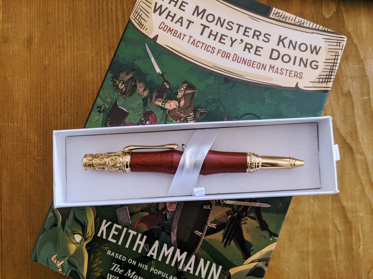 StorytellingCol's tweet photo. GIVEAWAY! Win a beautiful pen, registration to our WRITE YOUR FIRST ADVENTURE workshop, and a copy of "The Monsters Know What They're Doing" by Keith Ammann. To enter:

✨Retweet this post
✨Tag a friend in the comments

We'll announce the winner on June 30th! #RPGWriterWorkshop https://t.co/xO1uf9i2YV