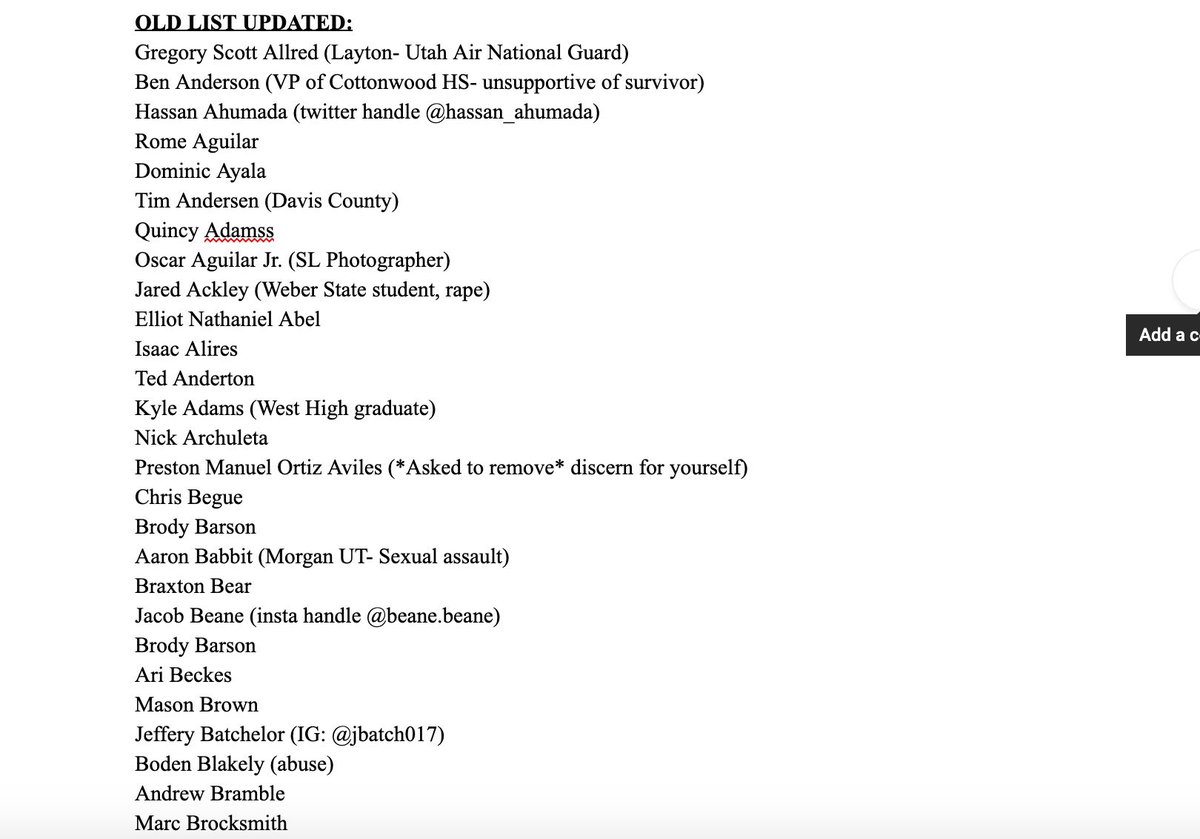 ExposedSlc's tweet image. Official list recovered, new additions coming soon #exposeutah #exposeslc #utahrapists (1/?)