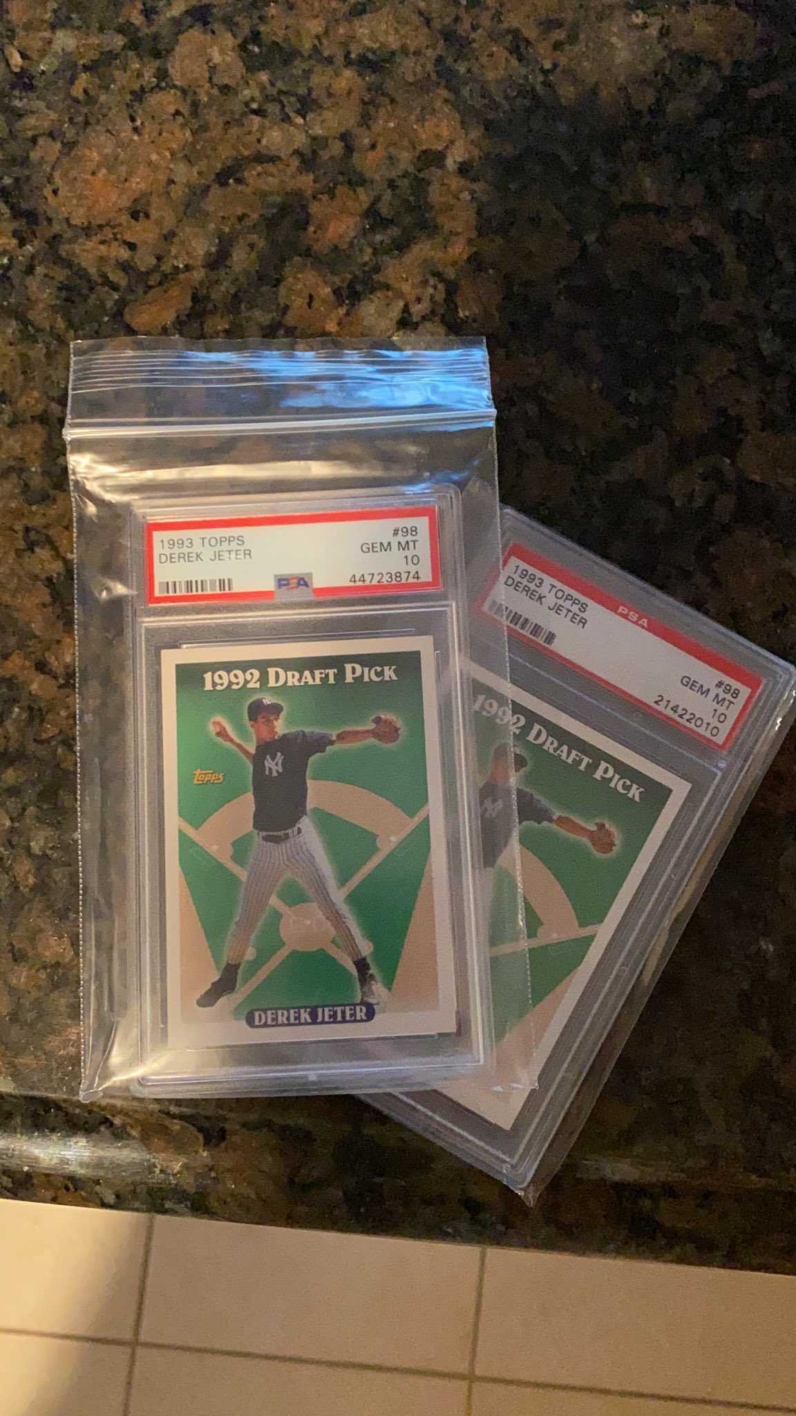 Putting these away for the kids. Happy birthday Derek Jeter          