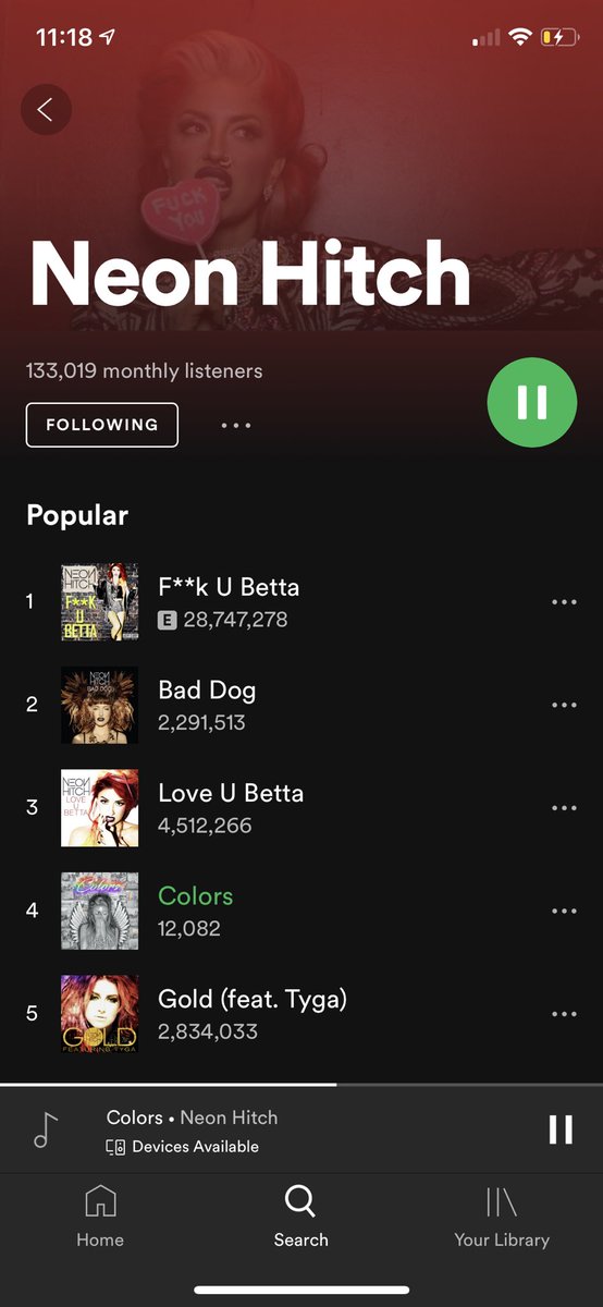 NeonHTribeUK's tweet photo. 12,000 streams...let’s keep running it up! #Colors 😍

https://t.co/mYuOUyFB0N https://t.co/w2vYMTWVOJ
