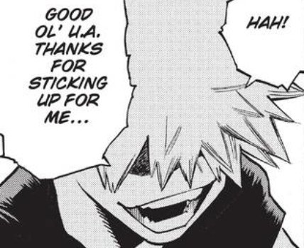 And once again Bakugou knows this. I like to believe he's genuinely thankful here